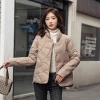 The 2022 new product Xiangyun embossed down cotton-padded jacket for women is a short, fashionable stand-up collar lightweight cotton-padded jacket for women Specification image